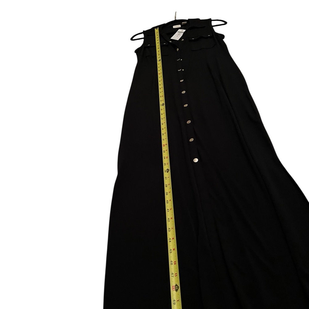 Long black dress from Chico’s with gold buttons NWT very slimming - Picture 10 of 10